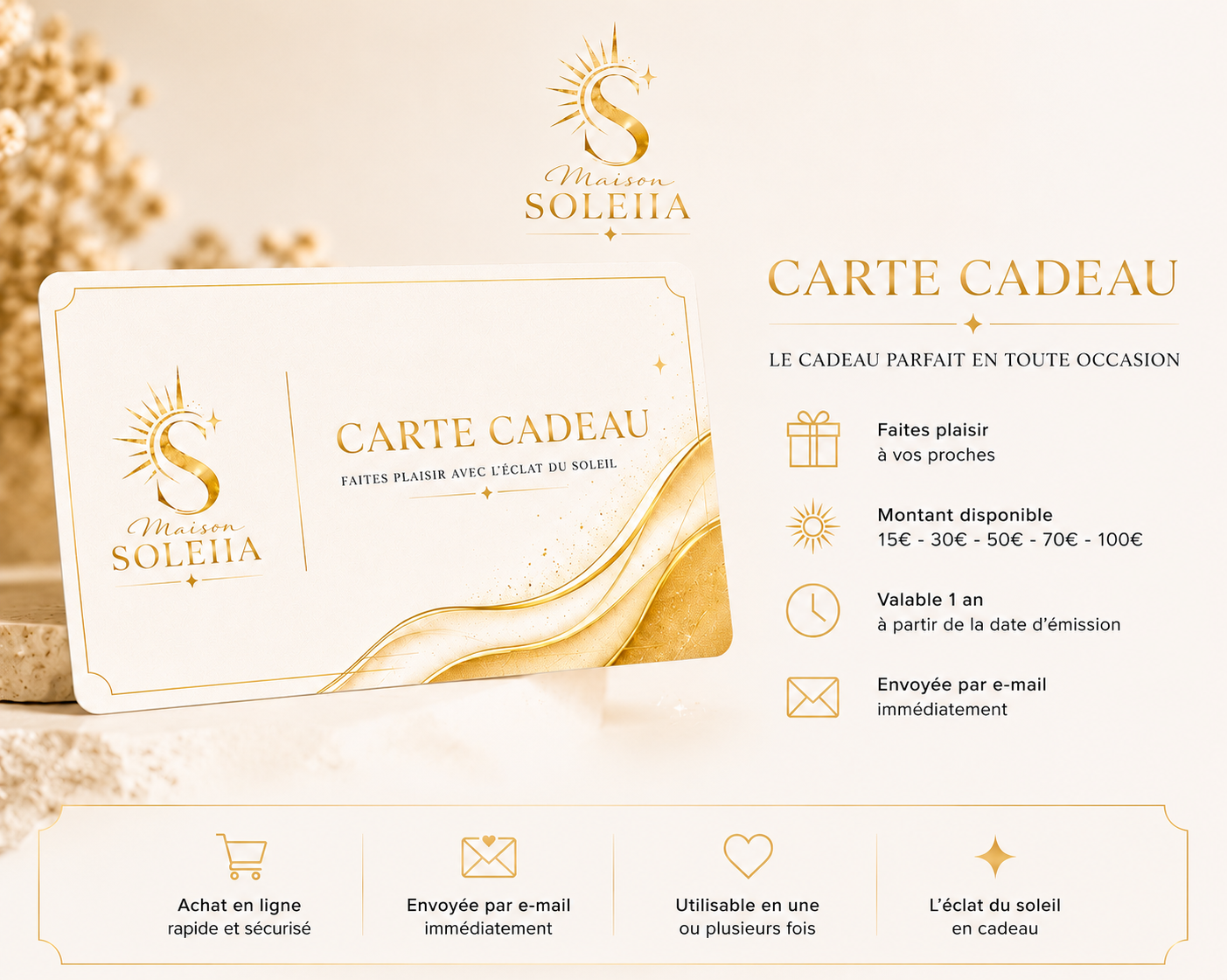 Carte cadeau Maison Soleiia